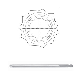 Screwdriver Bit 3 1/2In Torx 5 Sqc