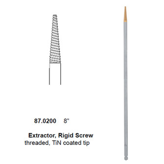 Rigid Screw Extr  8 Threaded Tip Tin Coated | 87.02