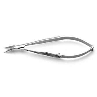 Mcclure Iris Scissors Ang 4 1/2 Flat Sprg Hnd
