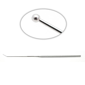 Ball Nerve Hook, Angled Tip, 3/8In, Ol7In