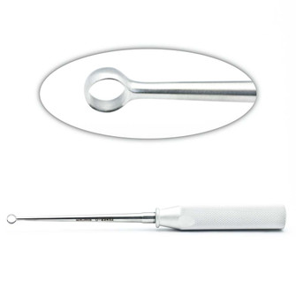 Cone Ring Curette 9 Inches Straight #2 6Mm
