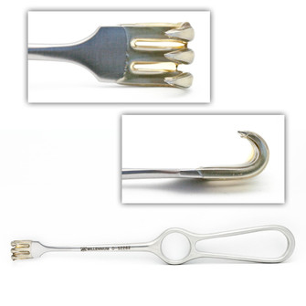 3 Prong Volkman Retractor Sharp 8 | 1-200291 - Millennium Surgical