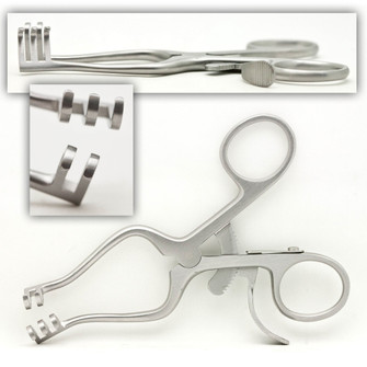 Weitlaner Retractor 2X3 Prongs Blunt 11Mm Wide 110Mm