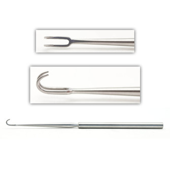 Double Prong Micro Hook Sharp 2Mm Spaced Tips