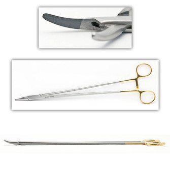 Tc Heaney Needle Holder 12In Curved Serrated