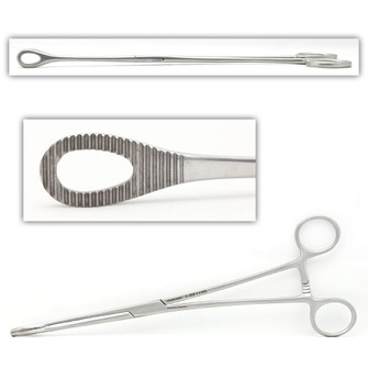 Rampley Sponge Forceps, Serrated, Str 10In