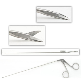 Laryngeal Scissors 23 Centimeters Curved Right