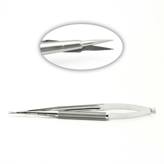 Micro Scss 15Cm Flat Handle Cvd Serrated Bld | 18-SDC15T