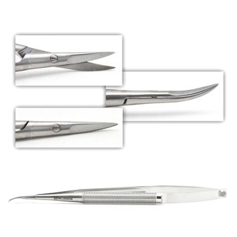 Micro Scss 15Cm Flat Handle Cvd Serrated Bld | 18-SDC15T