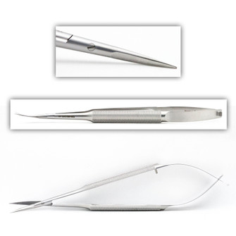 Sciss Micro 18Cm Long 8Mm Dia. Cvd. 15Mm Bld | 18-SDC18R8