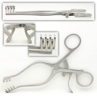 Weitlaner Retractor 3X4 Prongs Blunt 6.5In | 2-1822