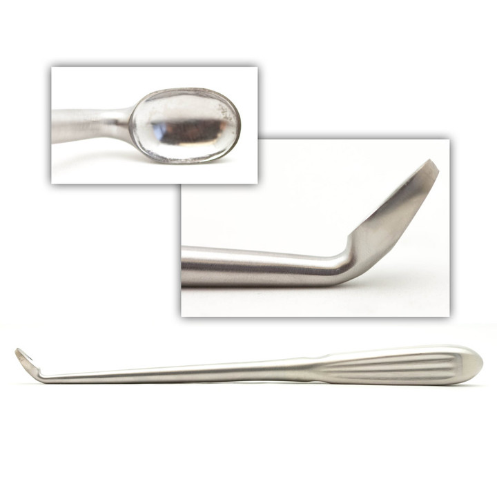 #6 Flat Back Spinal Cur 9Inhollow Hndl Ang40 | 339829