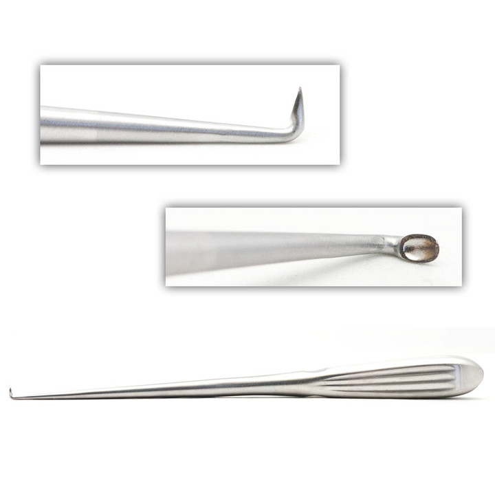 5-0 Flat Back Spinal Cur 9Inhollow Hndl Ang90 | 343482