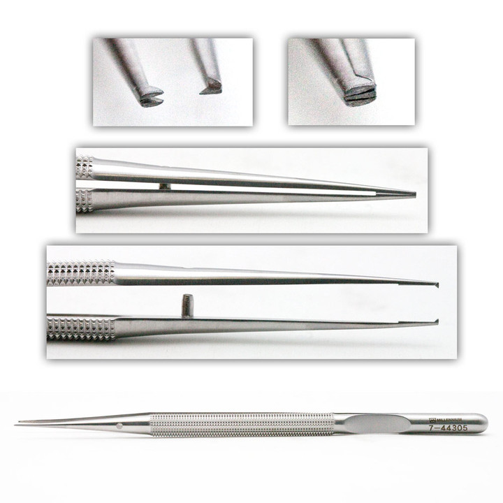 Micro Forceps Rnd Handle Str 1X2 W/ Teeth | 7-44305 - Millennium