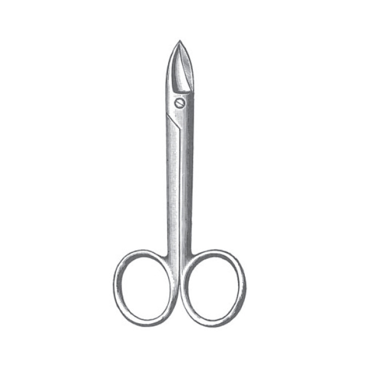 Wire Cutting Scissors 4In Cvd Serrated (Crown)