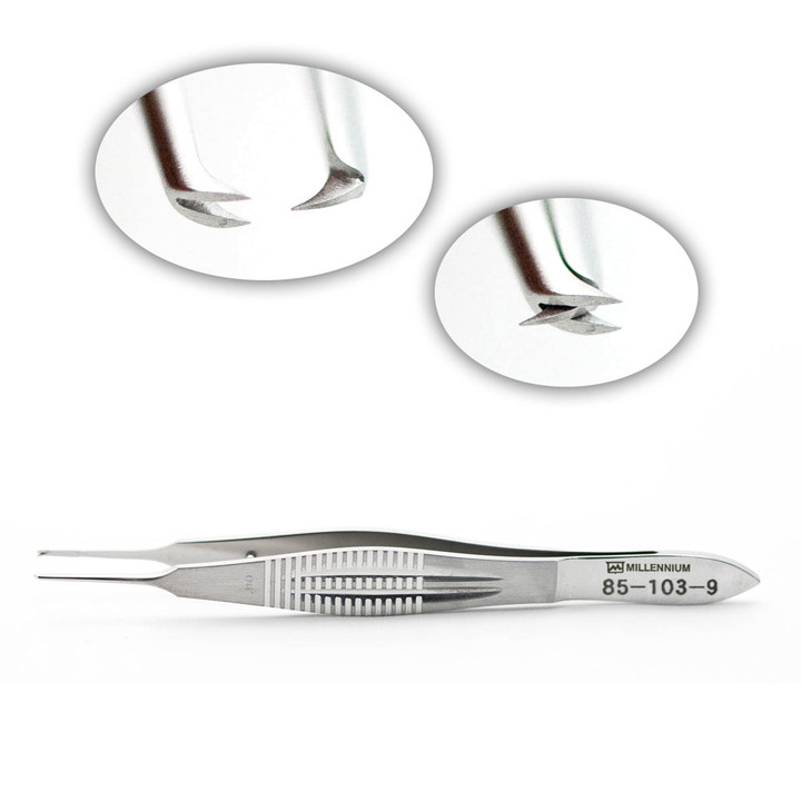 .9Mm Wide Handle Suture Forceps W/Platform