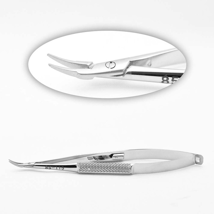 Barraquer Needle Holder With Lock Delicate Curved