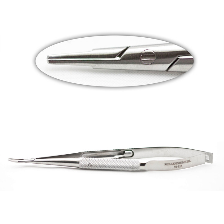 Barraquer Needle Holder Curved With Lock Deli