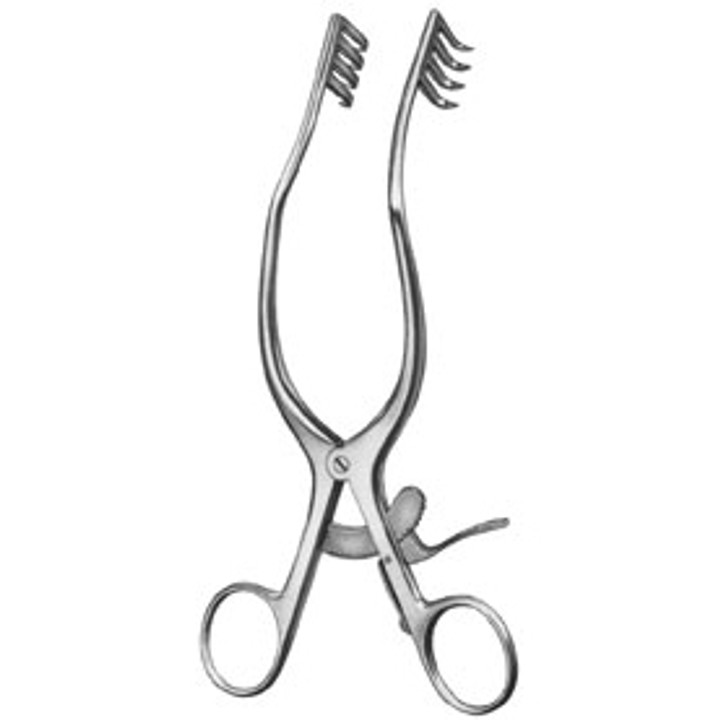 Adson Retractor 7 1/2 Inches Angled Sharp 4X4