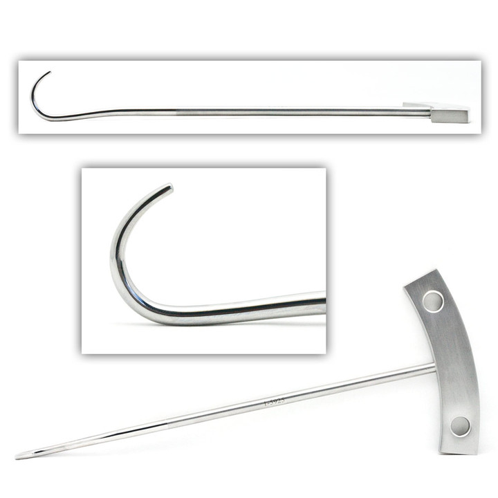 Lombardi Bone Hook (Small) W/Curved Handle