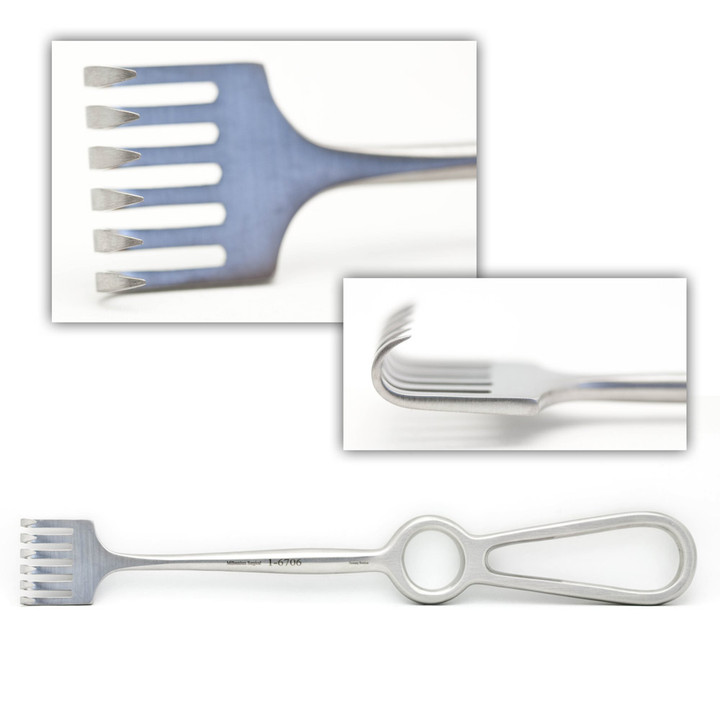 Volkman Retractor 6 Prong Sharp 8In | 1755357