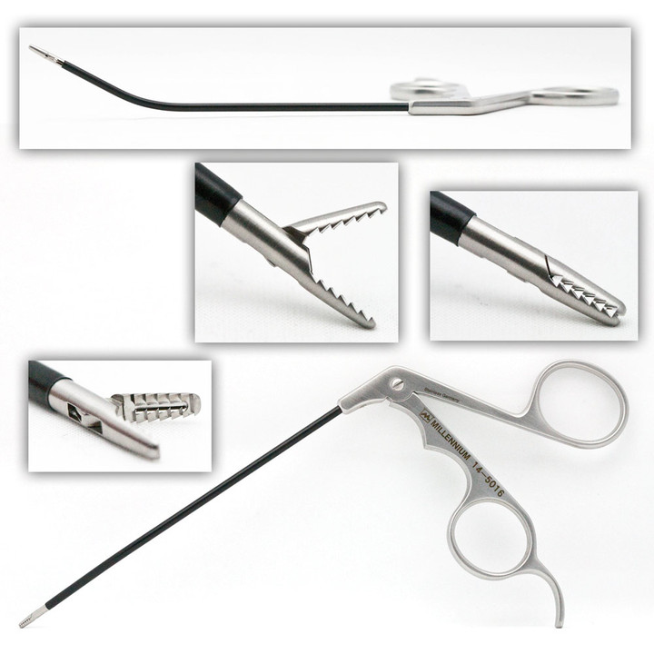 Endo Brow Grasping Forceps Insulated Right Curved 5