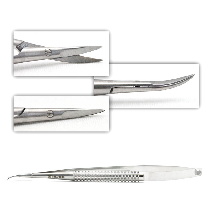 Scissors Micro Round Handle Cvd 8Mm Dia 15Cm | 18-SDC15R8