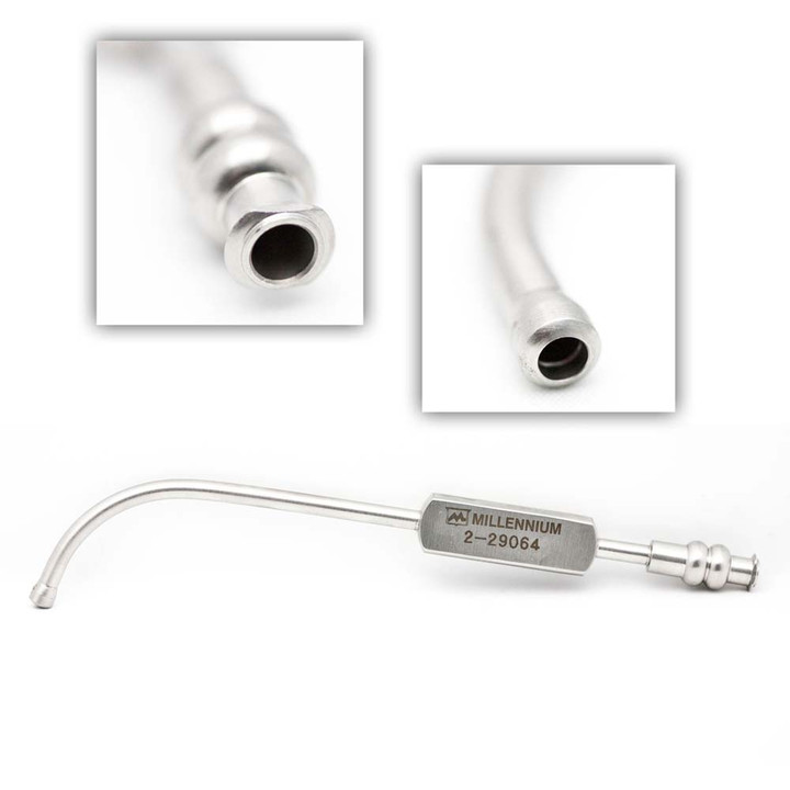 Sinus Cannula Suction Tube 4Mm Curved Long