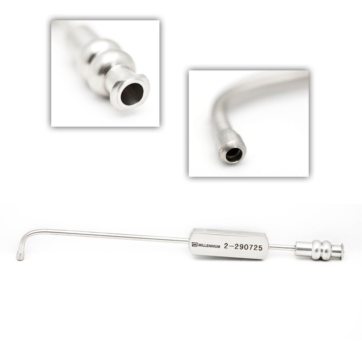 Sinus Cannula Suction Tube 2.5Mm Curved Short