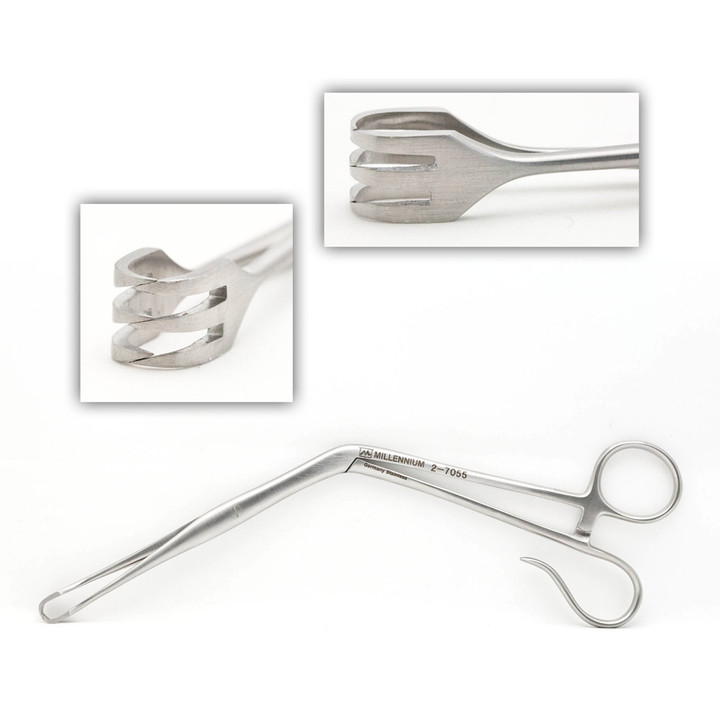 Forceps Tonsil Tivnen 8In 3X3 Prongs Ang