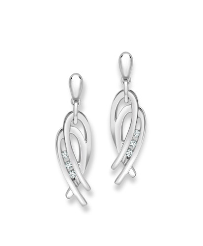 Silver Diamond Earrins