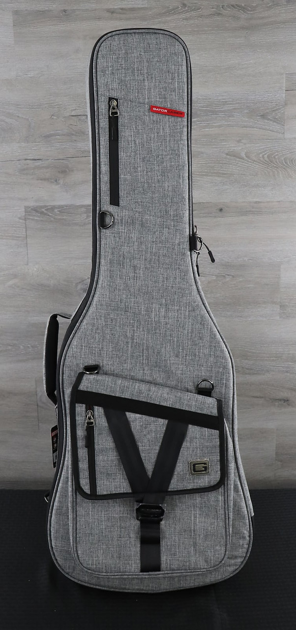 Gator Cases GT-BASS-GRY Transit Bass Guitar Bag; Light Grey