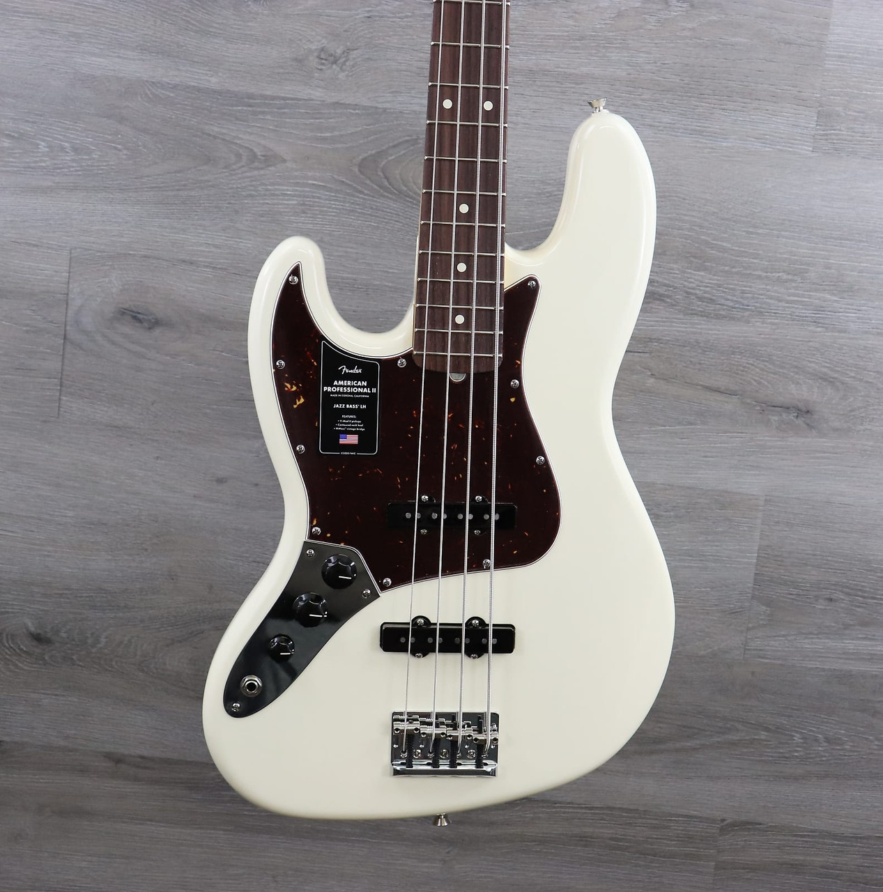 Fender American Professional II Jazz Bass Left-Handed with Rosewood  Fretboard Olympic White