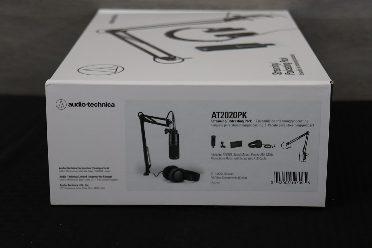 Audio-Technica AT2020 Vocalist Bundle with Headphones, Stand, and Cable