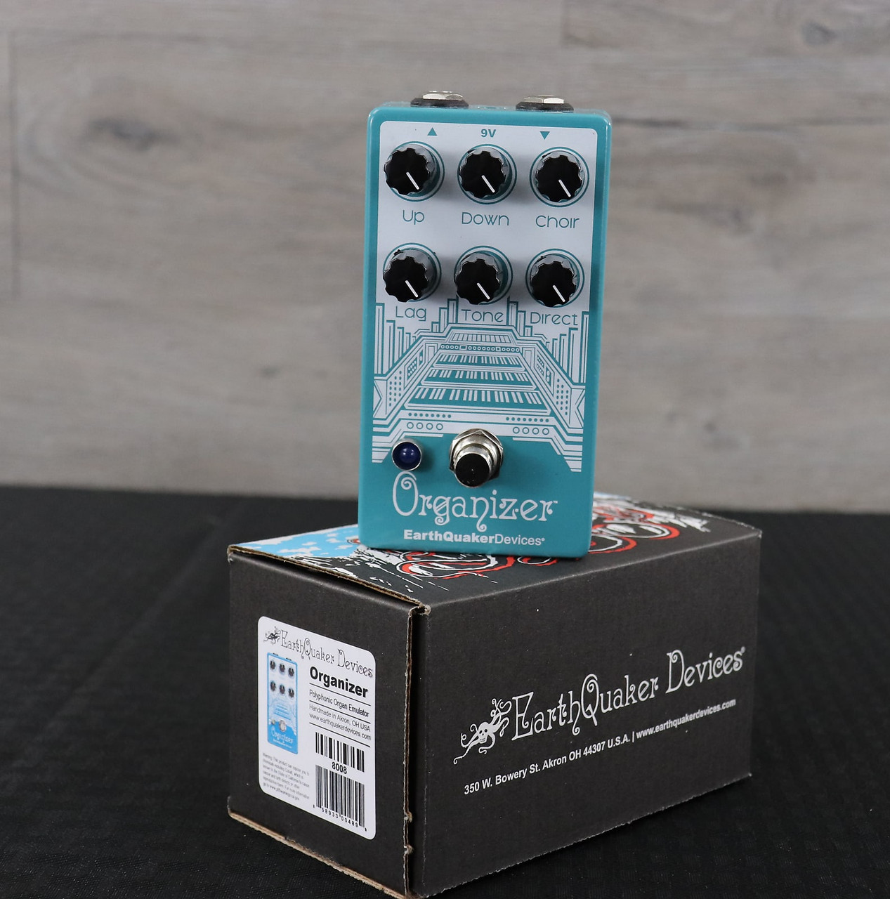 EarthQuaker Devices Organizer Polyphonic Organ Emulator V2 Teal / White  Print