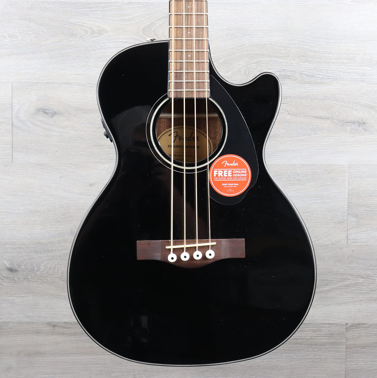 Fender CB-60SCE Acoustic-Electric Bass with Laurel Fretboard Black