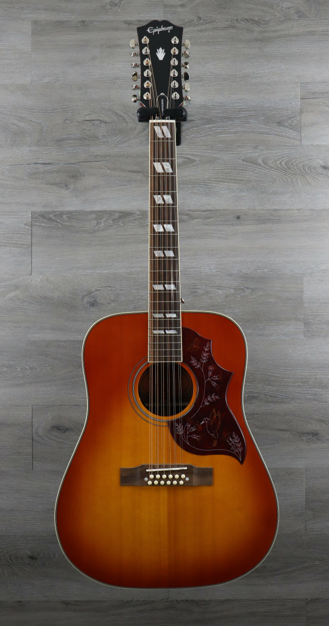 Epiphone Hummingbird 12-String Acoustic Electric Guitar Aged