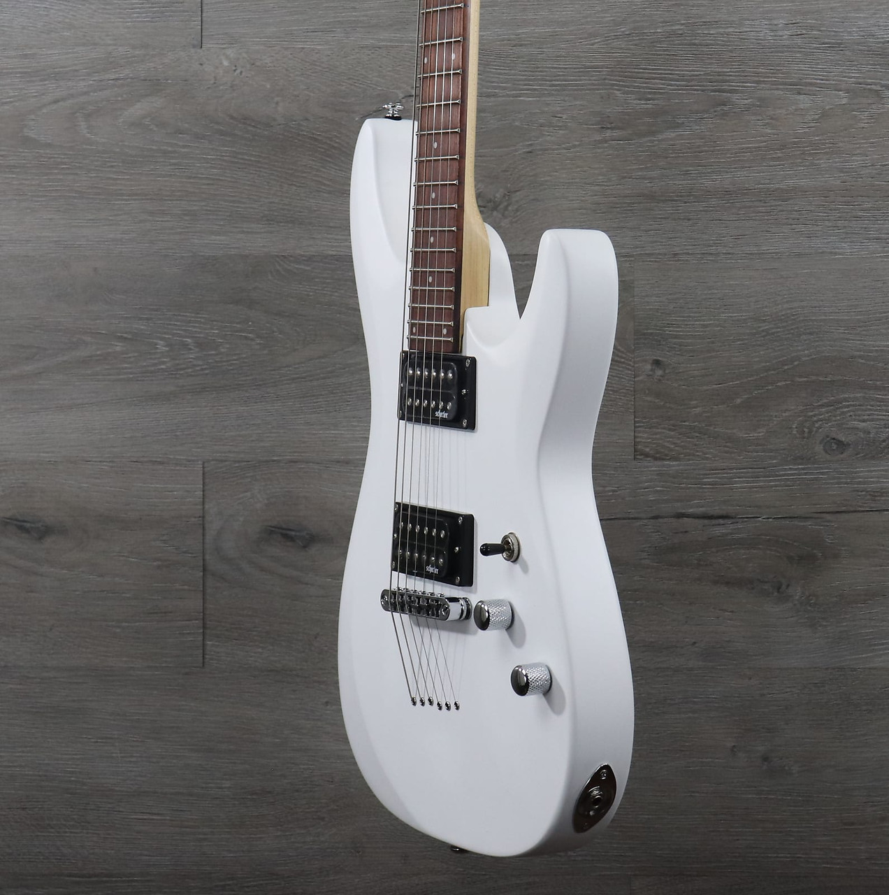 Schecter C-6 Deluxe Satin White - K&S Music Center LLC