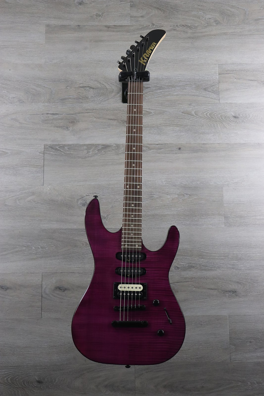 Kramer Striker Figured HSS Stoptail Transparent Purple - K&S Music