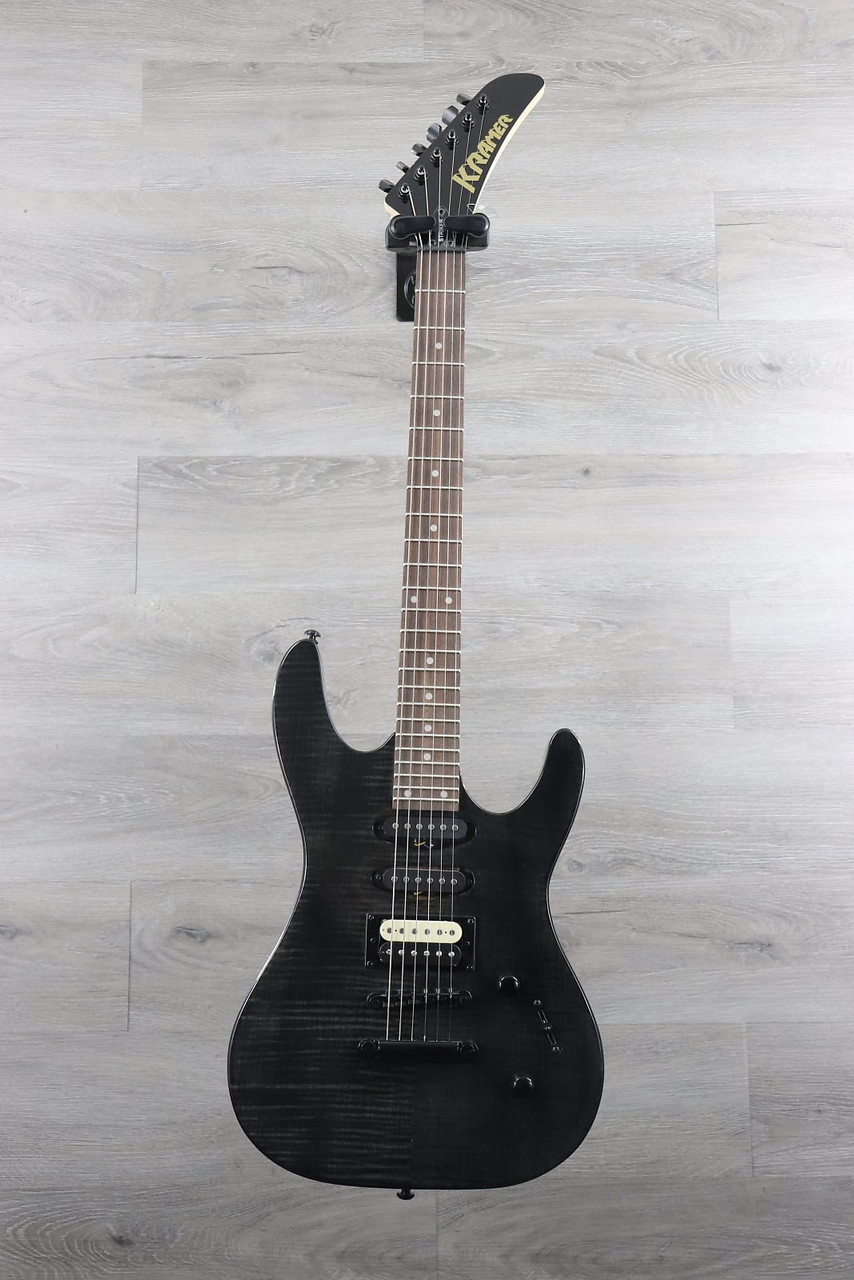 Kramer Striker Figured HSS Stoptail Transparent Black - K&S Music