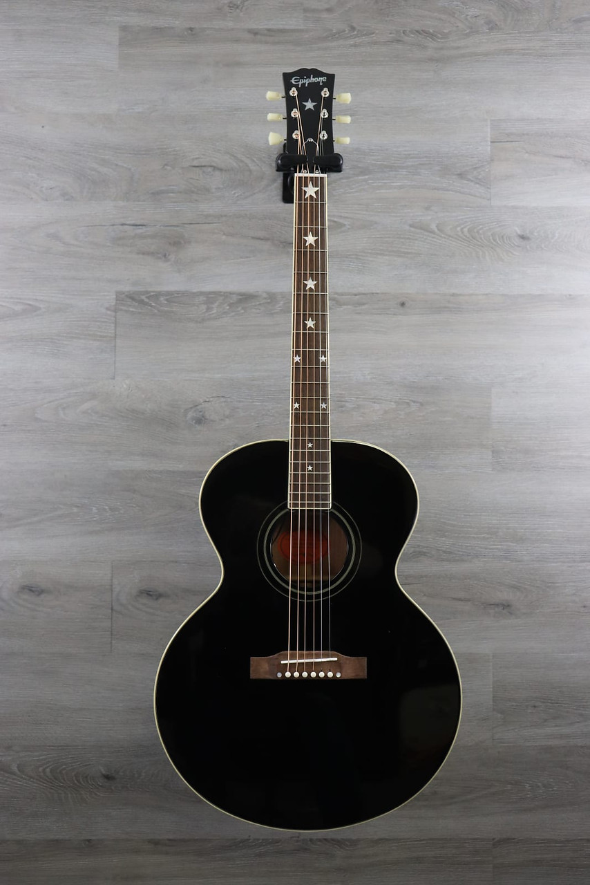 Epiphone J-180 LS Ebony - K&S Music Center LLC