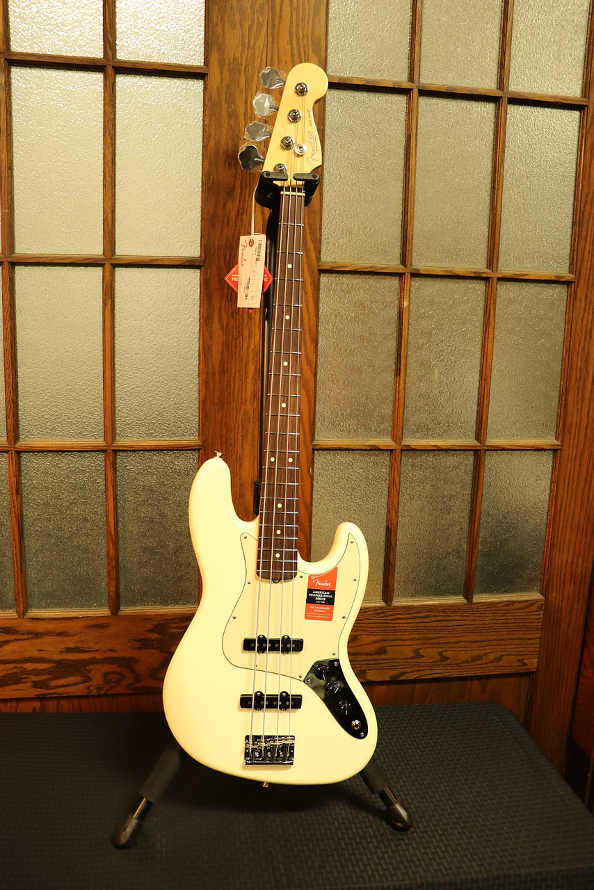 Fender American Professional Jazz Bass Olympic White - K&S Music