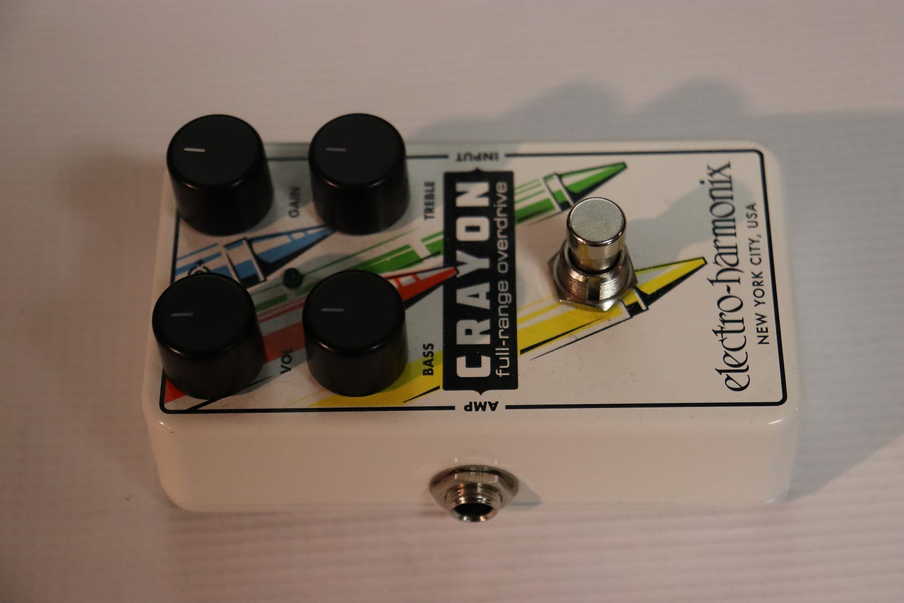 Electro-Harmonix Crayon 76 Full-Range Overdrive White with Diagonal Crayons