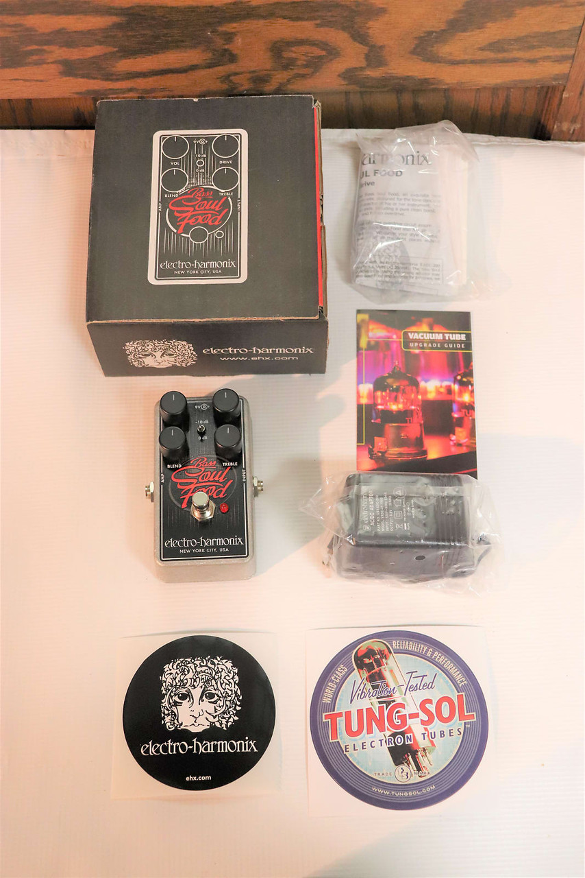 Electro-Harmonix Bass Soul Food Transparent Overdrive Black - K&S