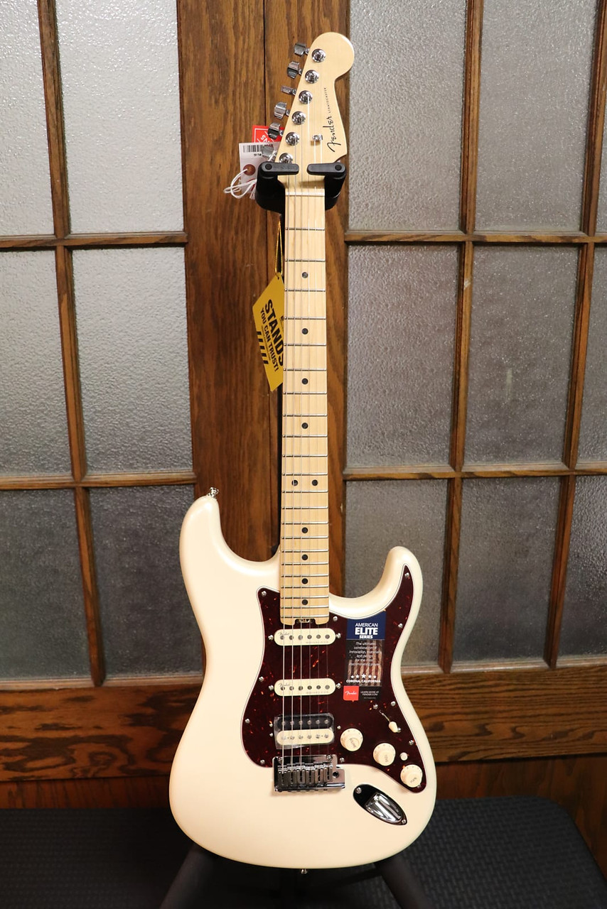 Fender American Elite Stratocaster HSS Shawbucker Olympic Pearl