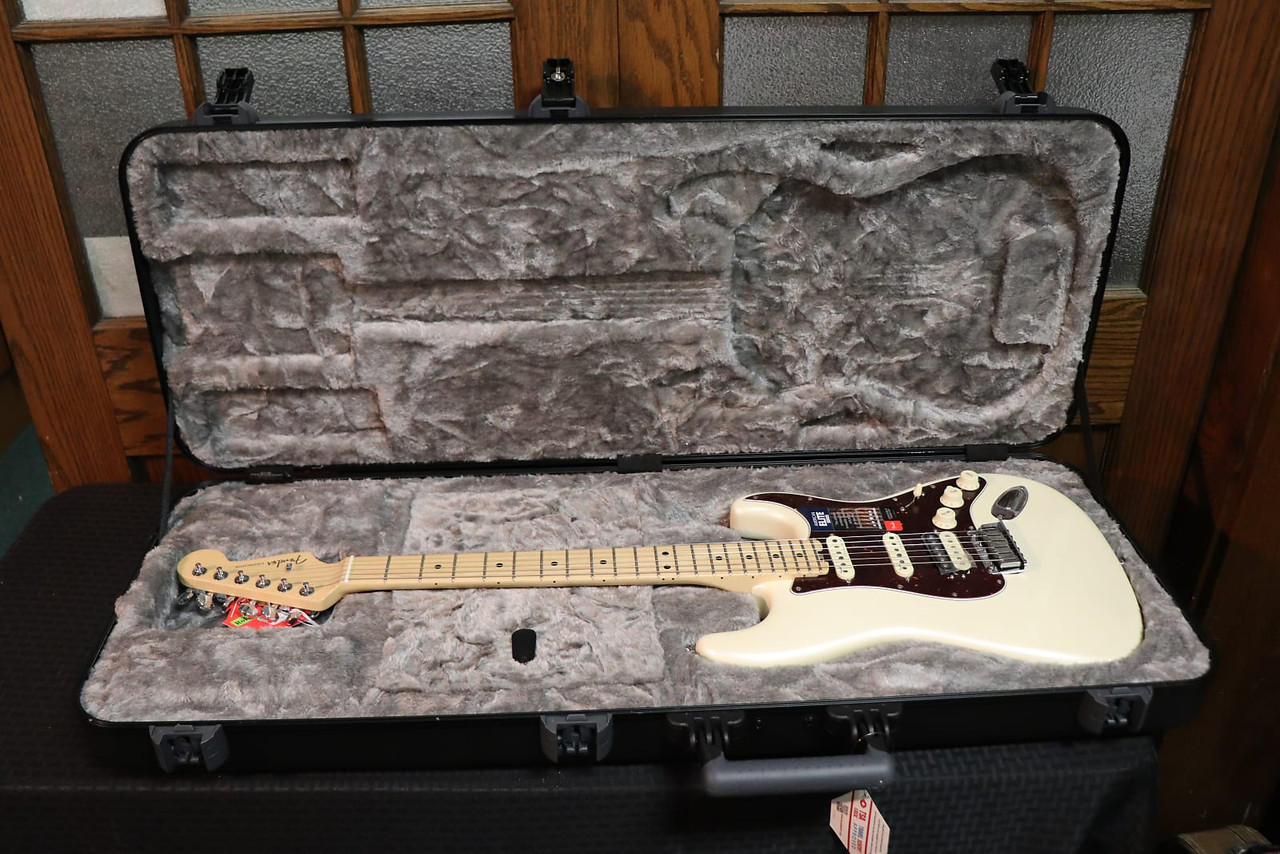 Fender American Elite Stratocaster HSS Shawbucker Olympic Pearl