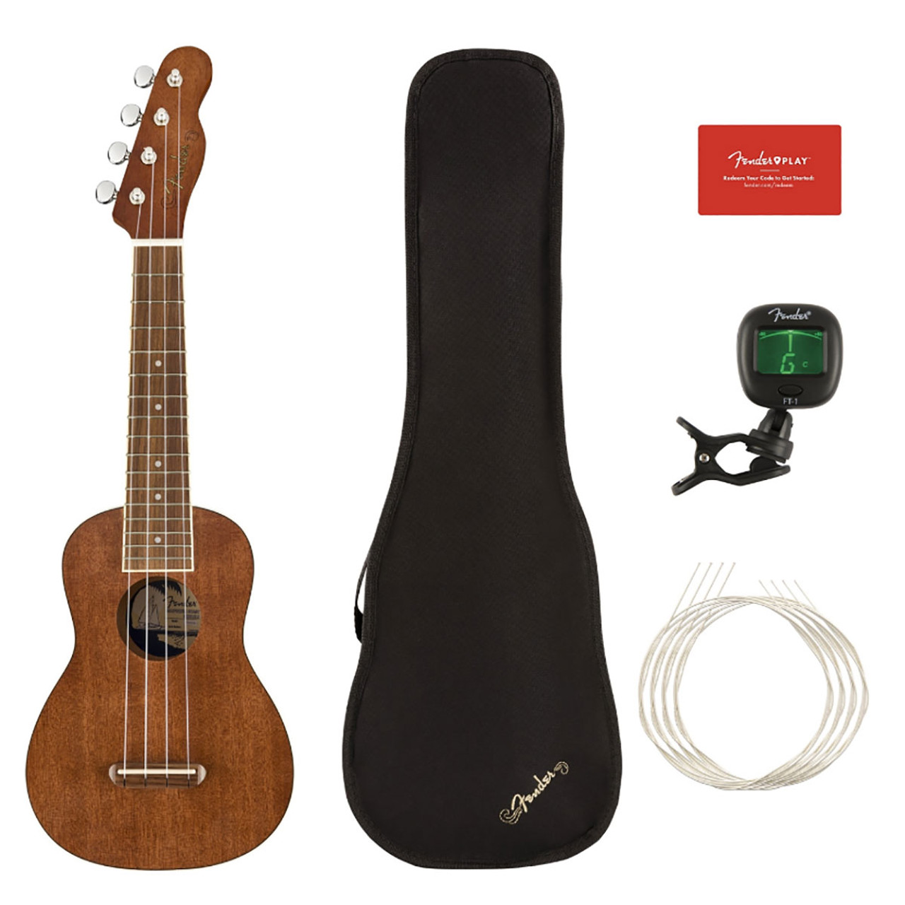 FENDER SEASIDE SOPRANO UKULELE PACK