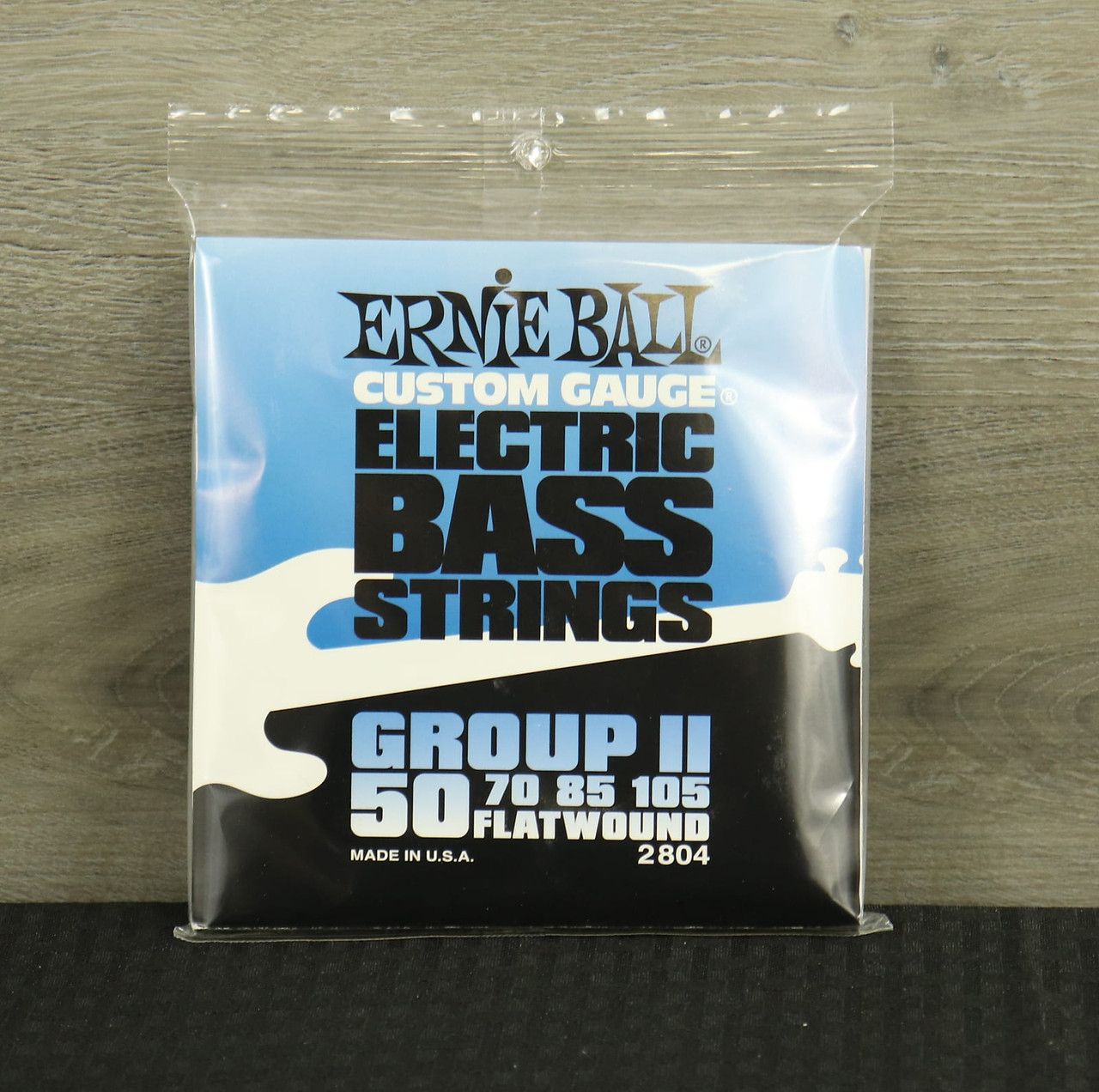 Ernie Ball 2804 Flatwound Group II Electric Bass Strings (50-105) Silver