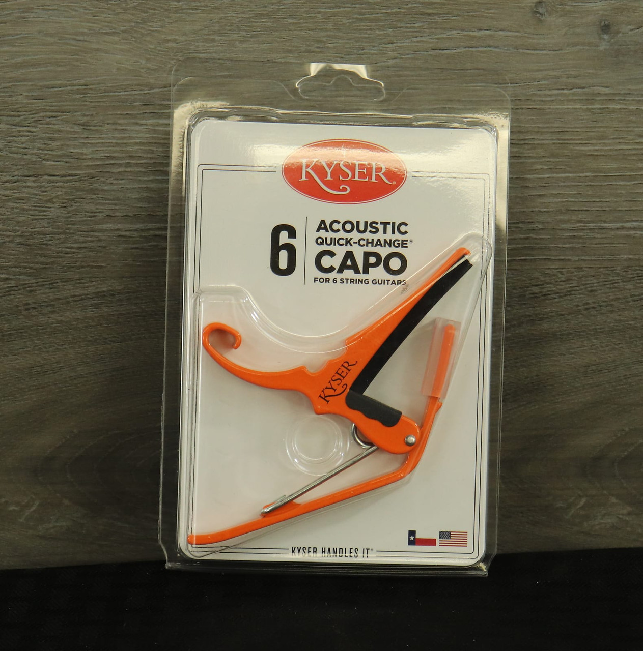 Kyser KG6O Quick-Change 6-String Guitar Capo Orange Blaze - K&S