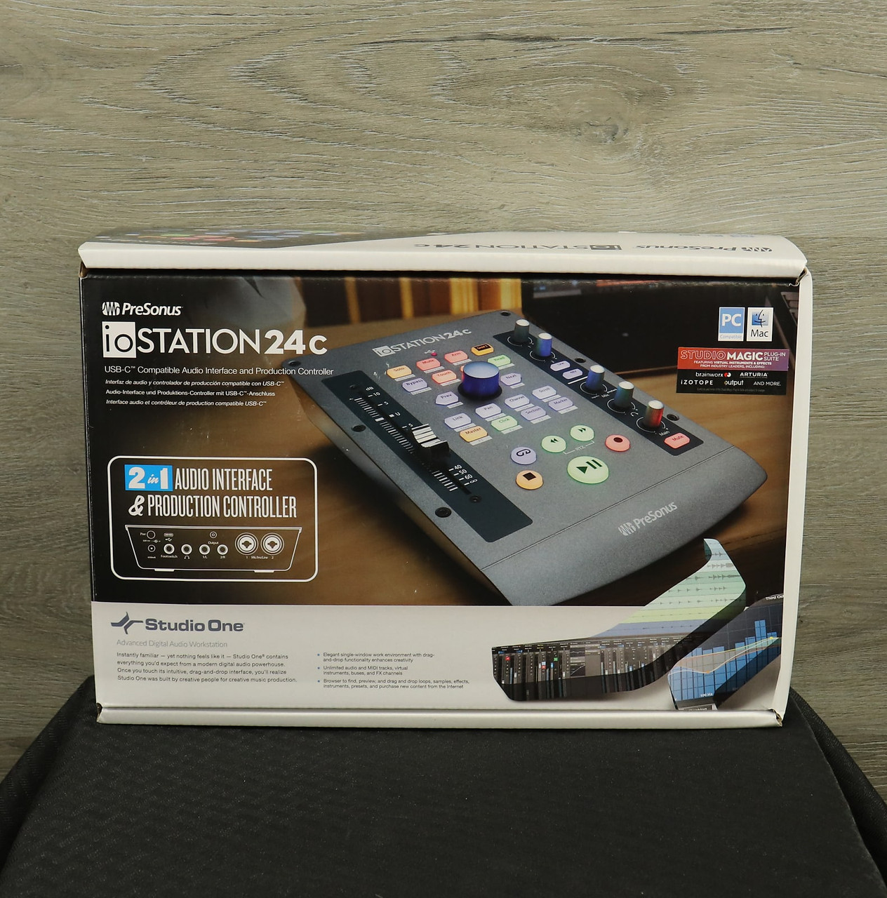 PreSonus ioStation 24c 2x2, 192 kHz, USB Audio Interface and Production  Controller with Studio One Artist and Ableton Live Lite DAW Recording  Software